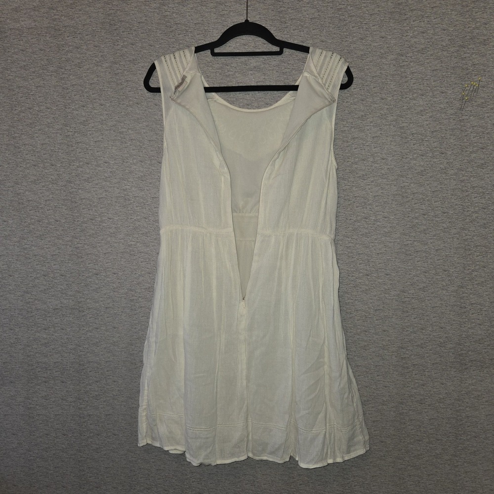 Lucky Brand Embroidered Sleeveless Dress Ivory/ Cream Boho Size Medium‎ - Picture 11 of 11